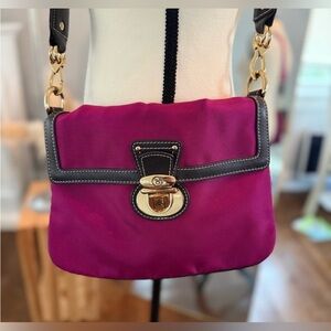 Beautiful Color JPK Fuchsia Crossbody with Black Trim and Gold Turn-Lock